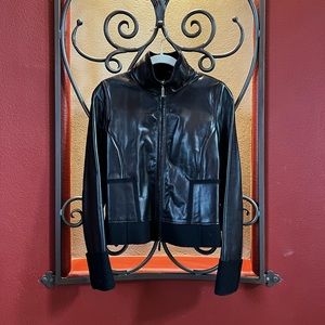 Jil Sander Black Leather Jacket